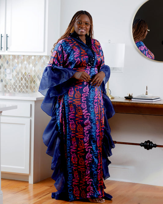 Rakia African Print Silk Boubou