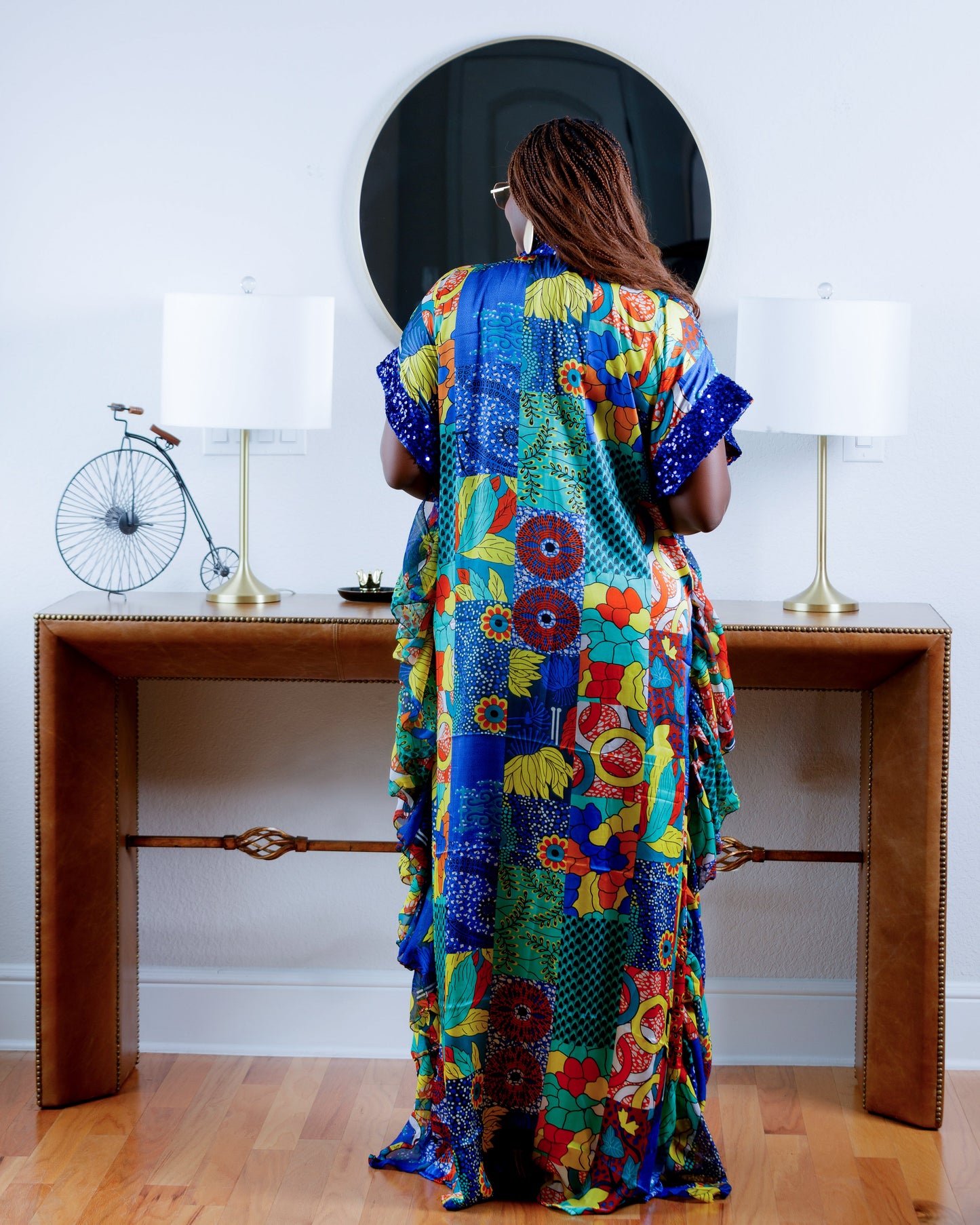 Aduke African Silk Print Boubou