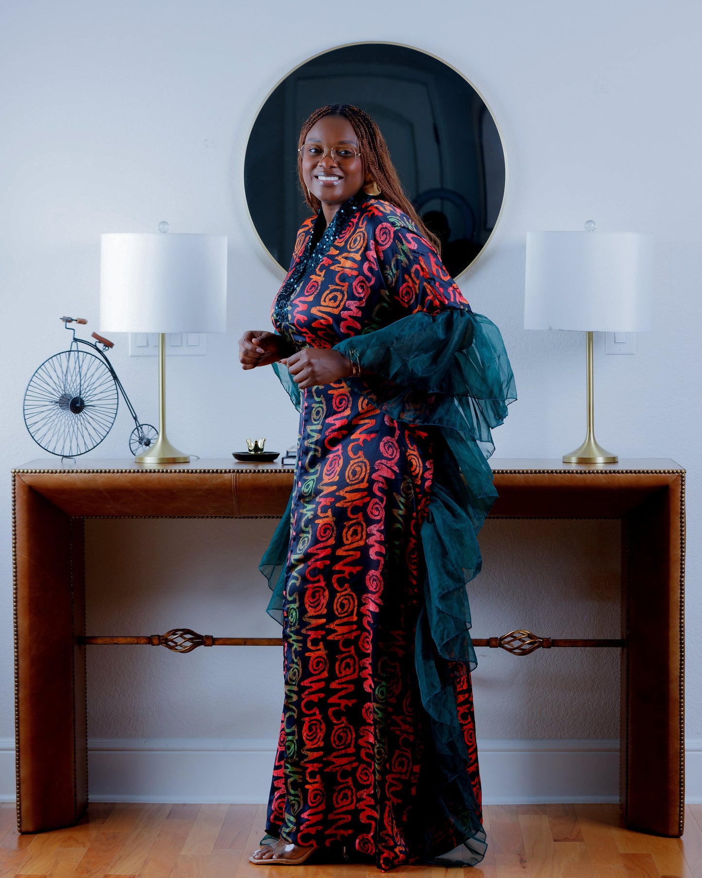 Adunni African Print Silk Boubou