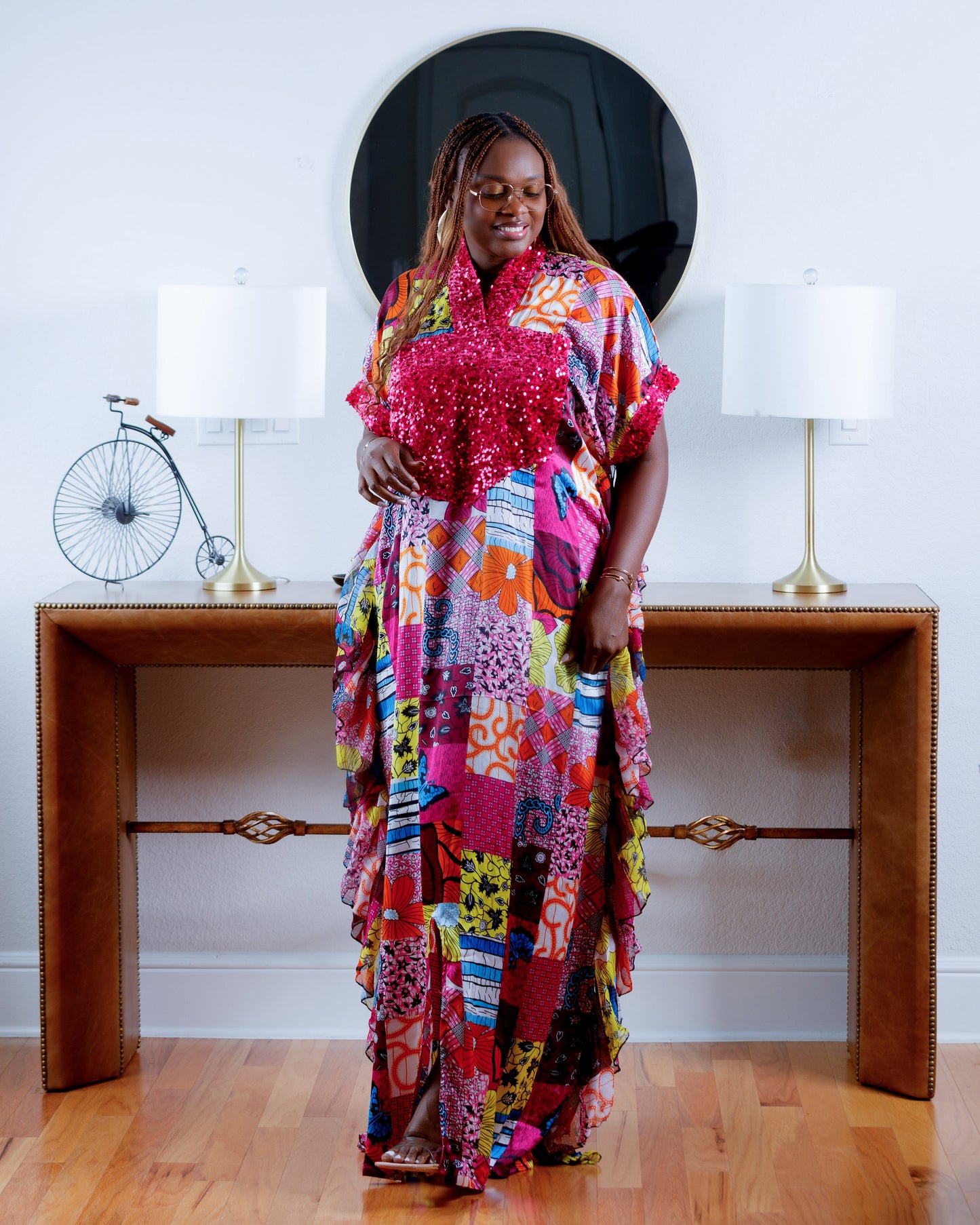 Abeke African Silk Print Boubou