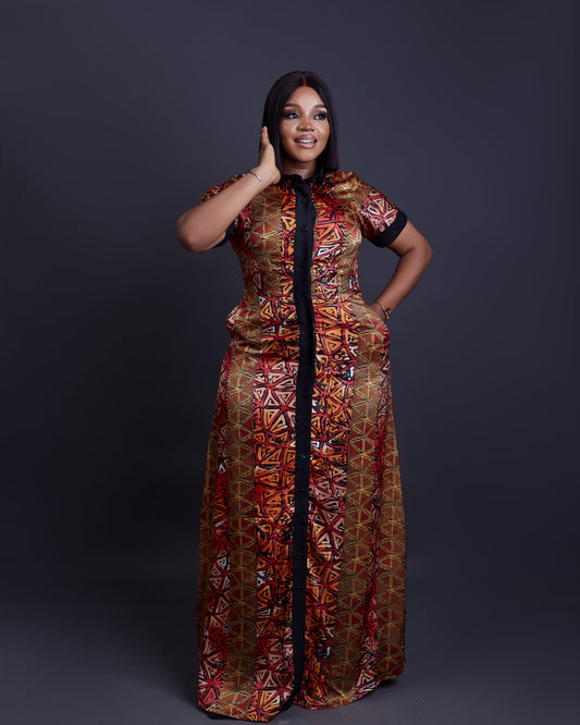 Peggy African Ankara print gown