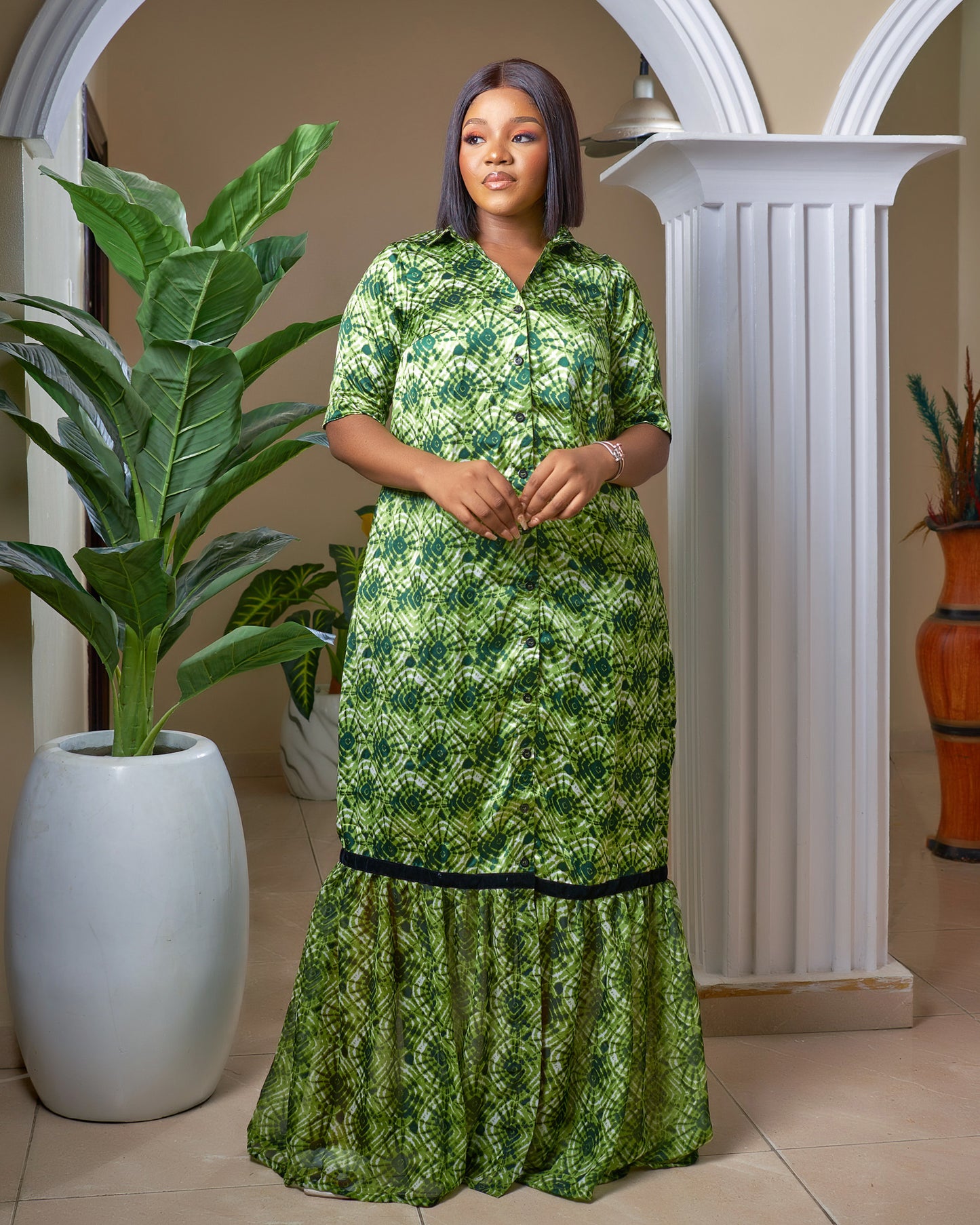Marianne African print dress