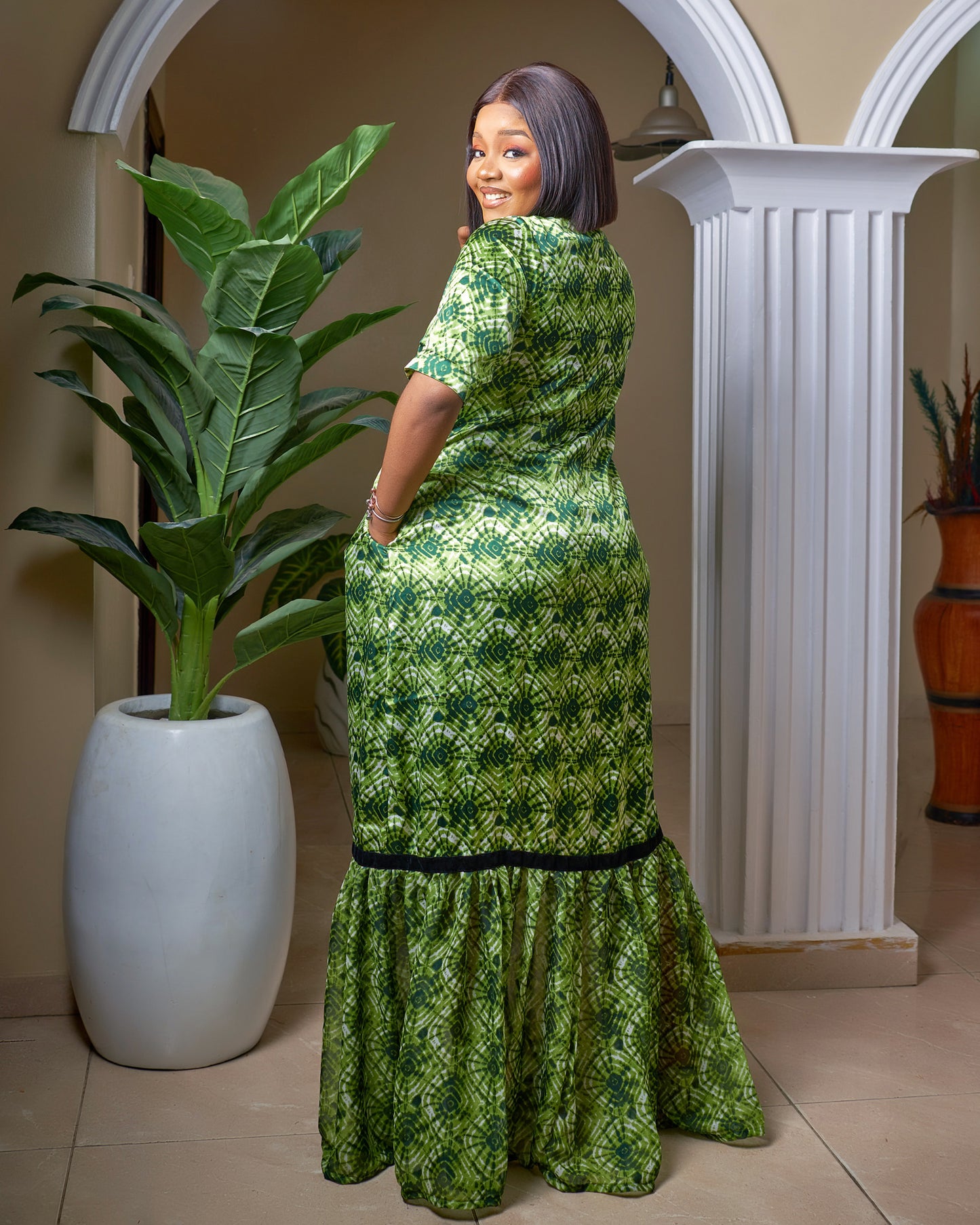 Marianne African print dress
