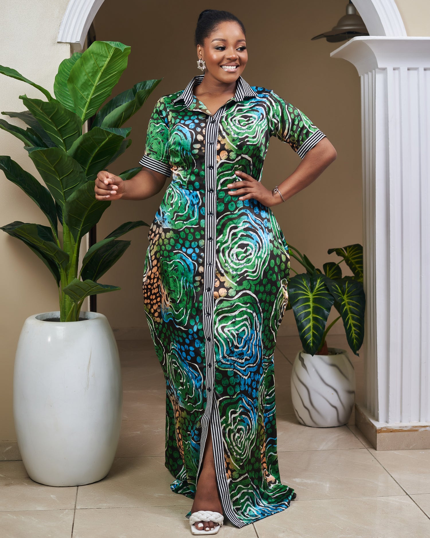 African silk hot sale dress styles