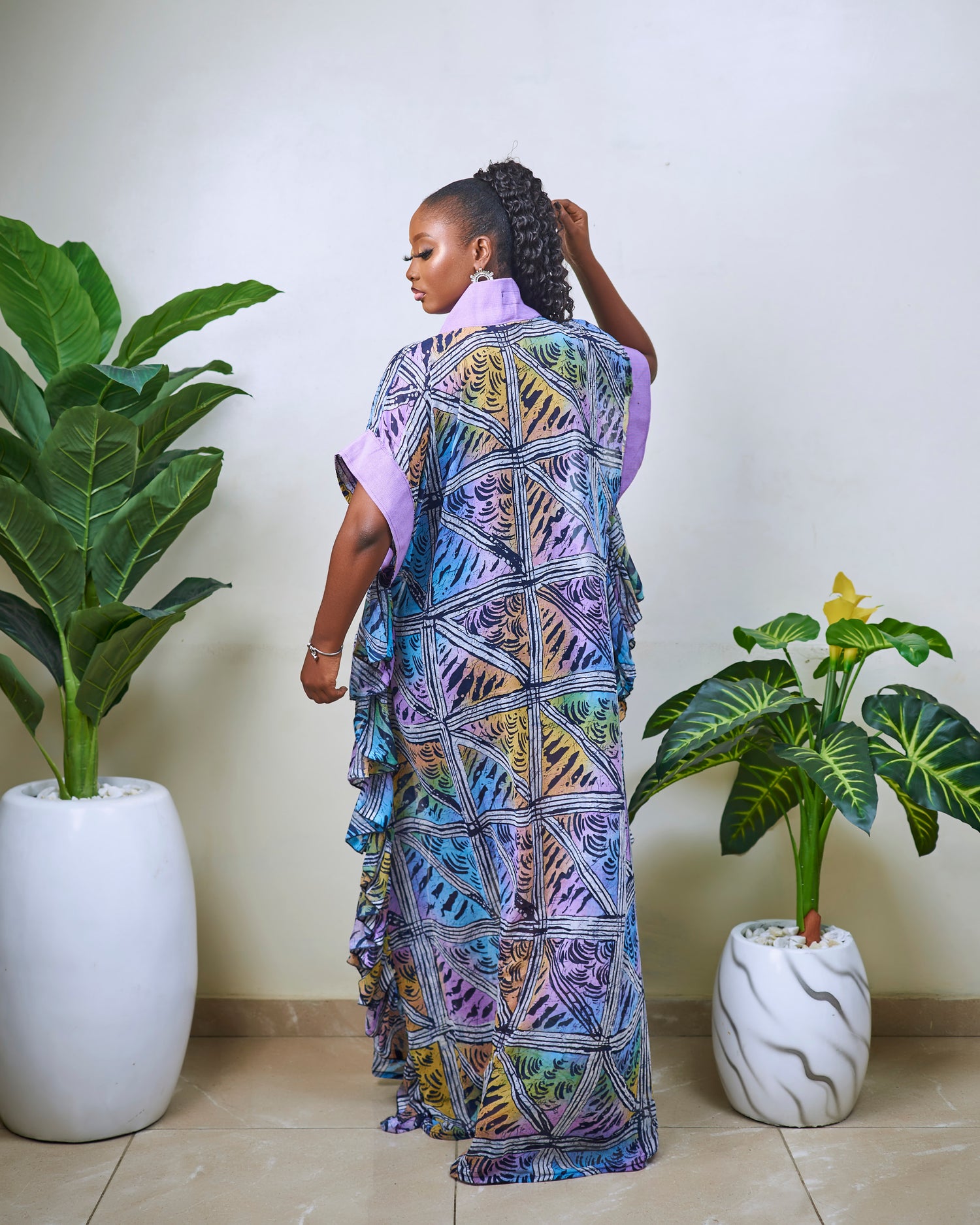 Anjaka agbada chiffon inspired African print set by tedadesigns