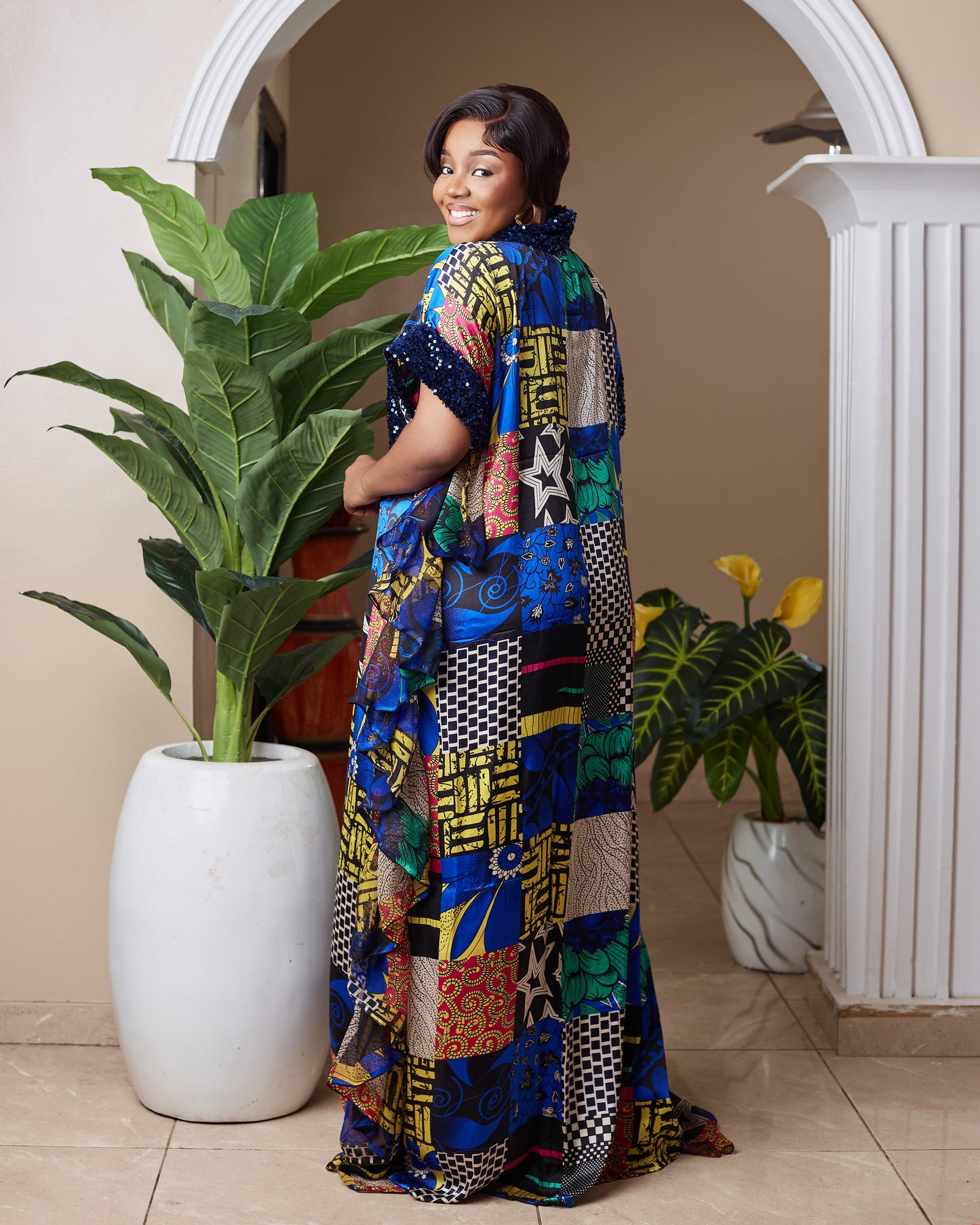 Aarin Women's African Print Boubou Dress