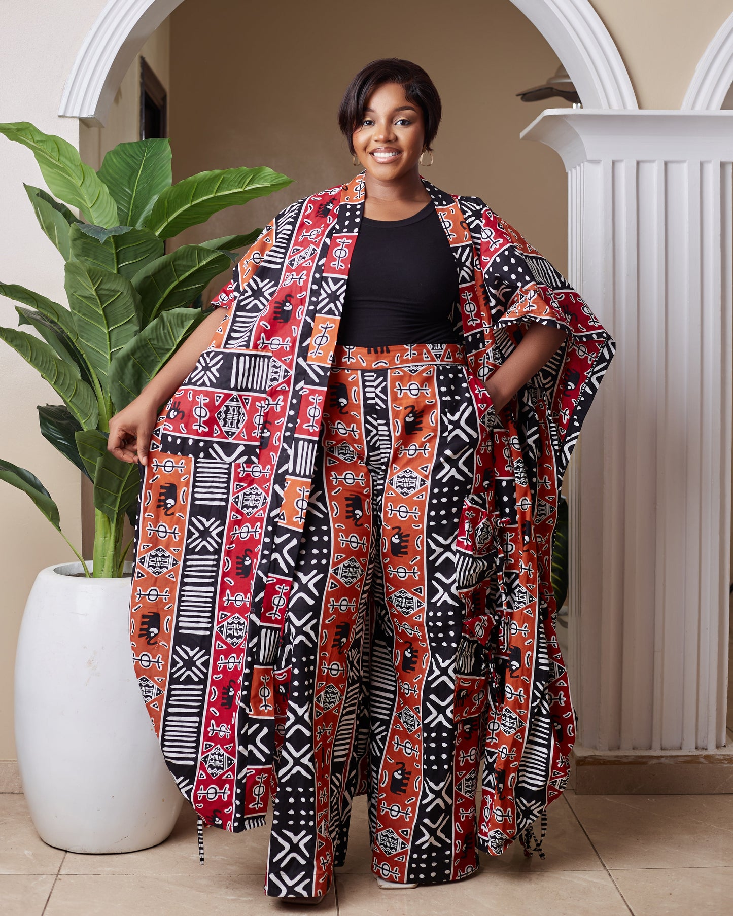 Dia Women's African Print Kimono