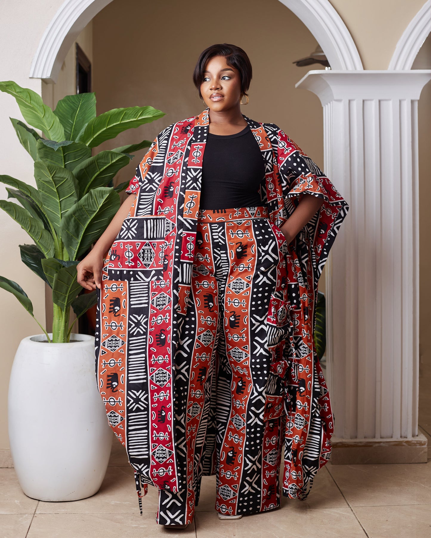 Dia Women's African Print Kimono