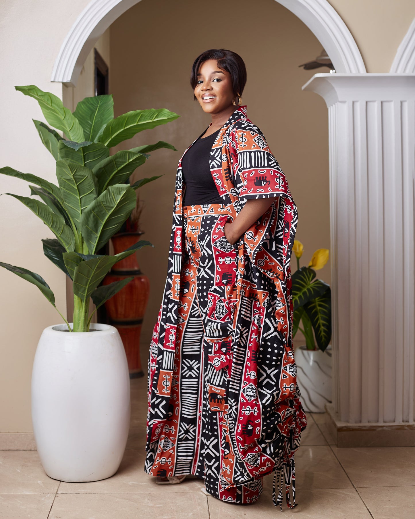 Dia Women's African Print Kimono