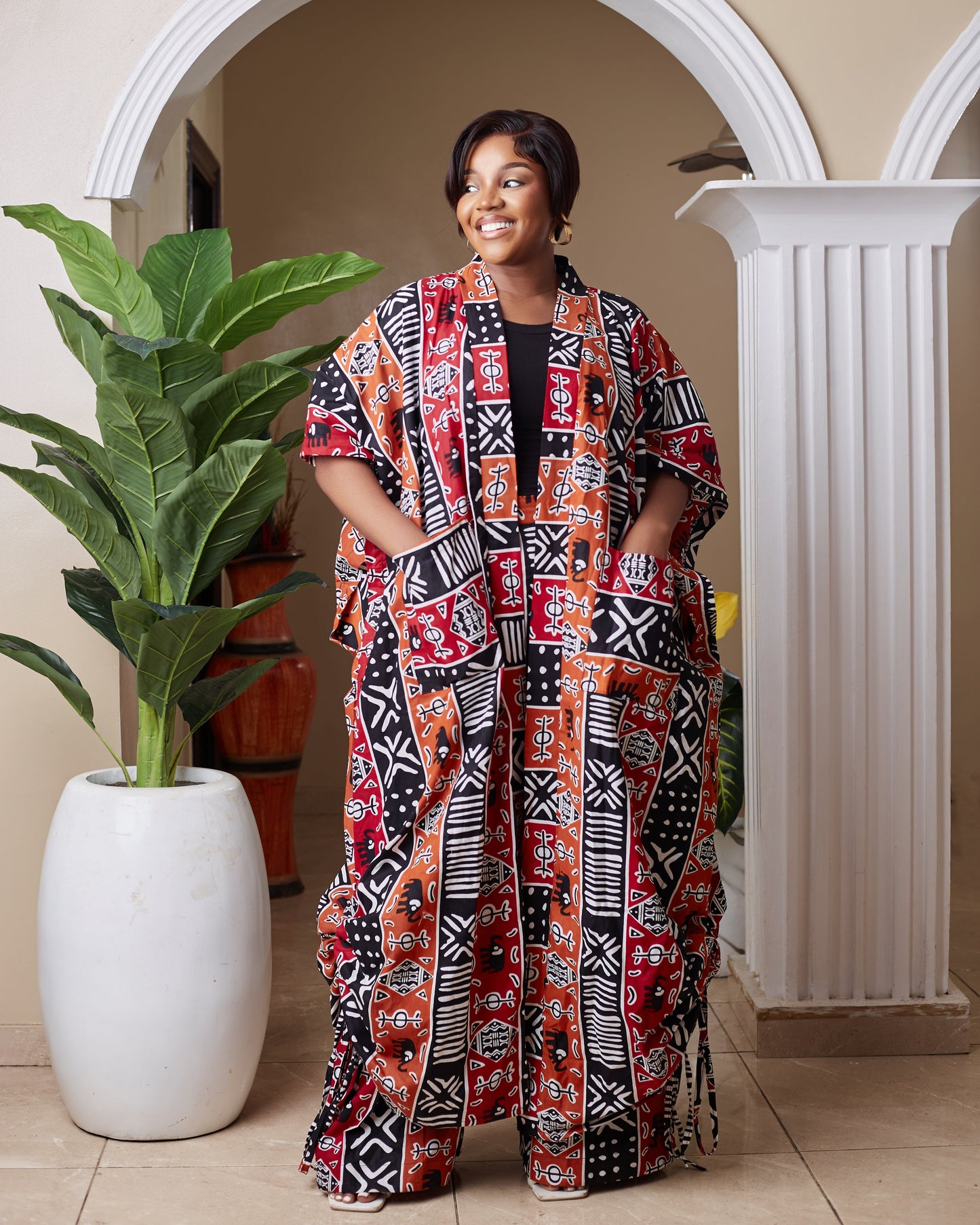 Dia Women's African Print Kimono