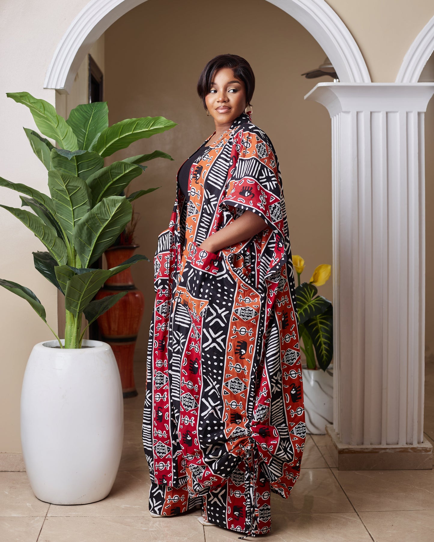 Dia Women's African Print Kimono